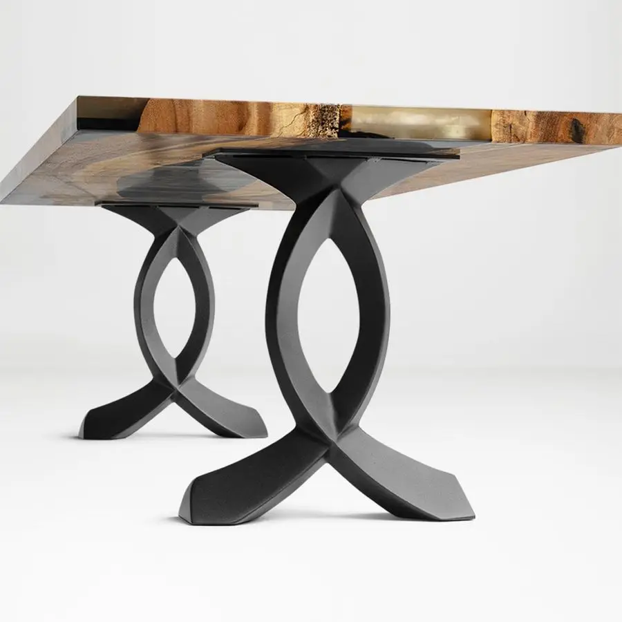 

16 H 108 Curva Черные металлические ножки и подставки для журнальных столиков ручной работы Стальные ножки стола Нержавеющая, регулируемая мебель