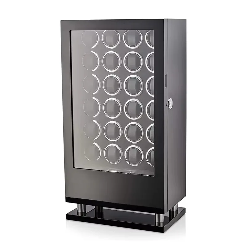 Luxury Automatic Watch Winder 24 30 Slot Wood Mechanical Watch Box Fingerprint Unlock LCD Touch Screen Watches Storage Safe Box