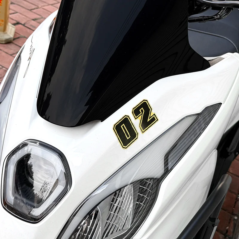 Autocollants numériques auto-adhésifs en vinyle doré pour carénage de moto, réservoir de carburant, casque, scooter, décoration DIY