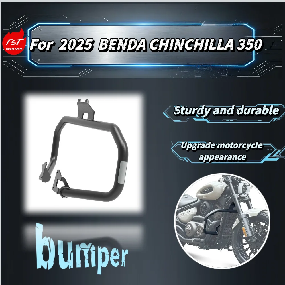 

For Benda Chinchilla 350 CVT 2025 Heavy Duty Crash Bar Engine Guard Anti-Fall Bumper Motorcycle Mod Parts