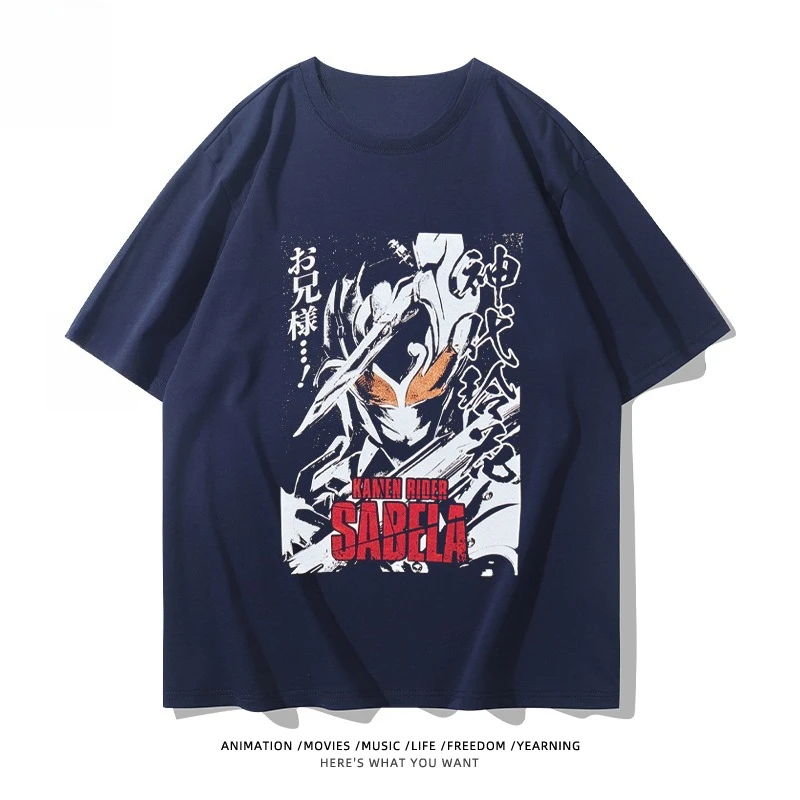 

Kamen Rider Ex-Aid Peripheral Short Sleeve T-Shirt Build Two Dimensional Clothes Half Sleeve Crew Neck Cotton Summer Men Women