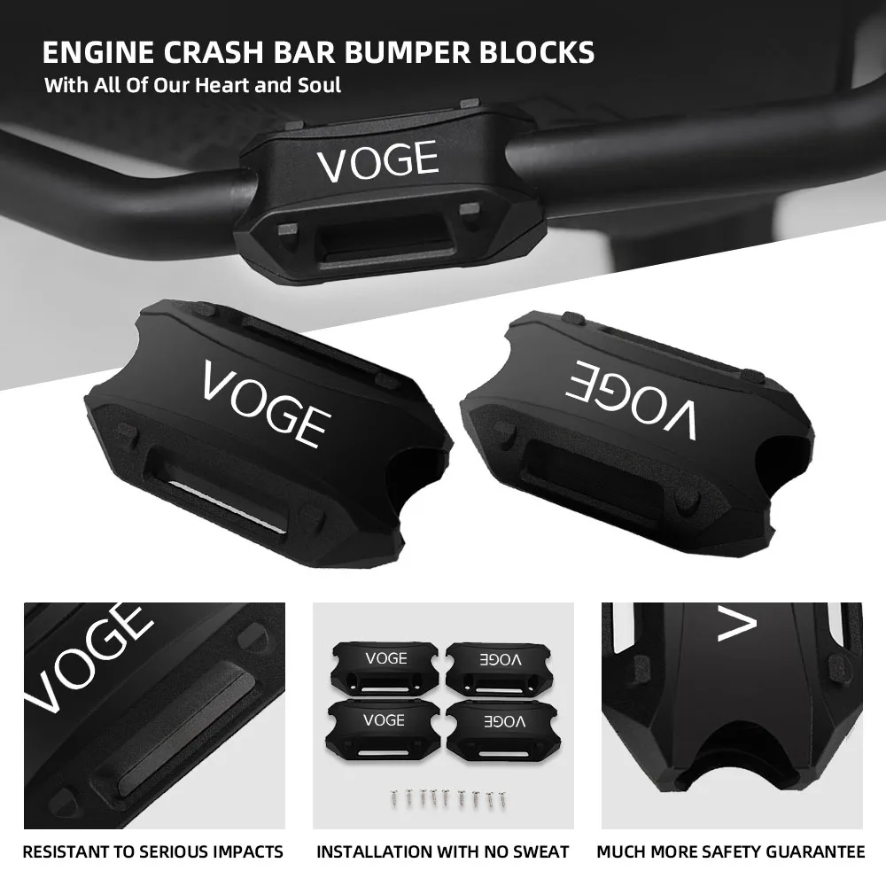 Motorcycle Engine Guard Bumper Crash Bar Protection Blocks For Voge 300AC 300ACX 300DS 300R 300RR 500DSX 500R 650DSX SR4 350