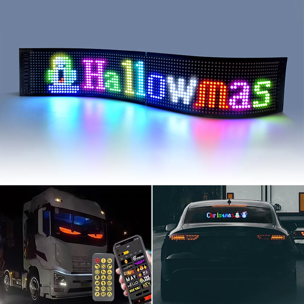 LED flexible display soft screen Amazon door subtitle LED full-color scrolling screen LED car soft screen display