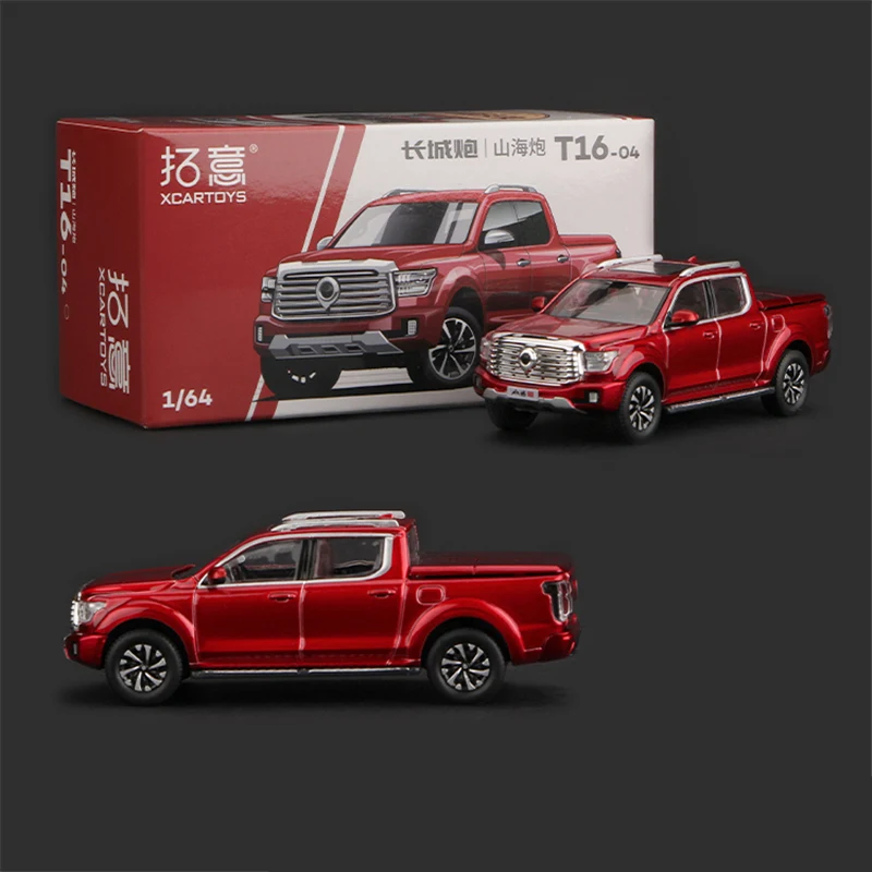 Grande Muralha Motor POER Pickup Liga Modelo de Carro, Simulação Diecast Metal, Veículos Off-Road, Escala Miniatura, Crianças Presente, 1:64