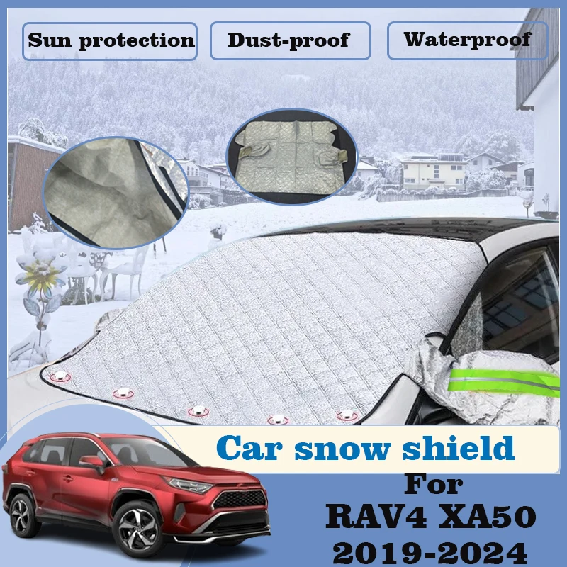 

Car Sunshade For Toyota RAV4 XA50 Accessories 2024 2019-2023 Snow Cover Windshield Sun shade Frost Shield Covers Accessories