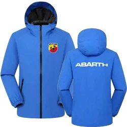 Mens Women Skiing Windbreaker Abarth Scorpion Logo Hoodies Jackets Camping Windproof Hooded Outerwear Motorcycle Parka Flight