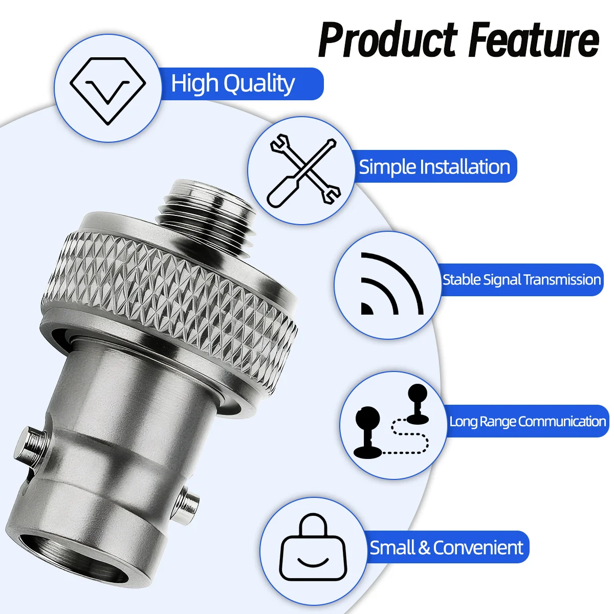 ABBREE SMA-Female naar BNC Connector Adapter Dubbele Interface Lange afstand Communicatie Klein Handig voor SMA-Female Ham Radio