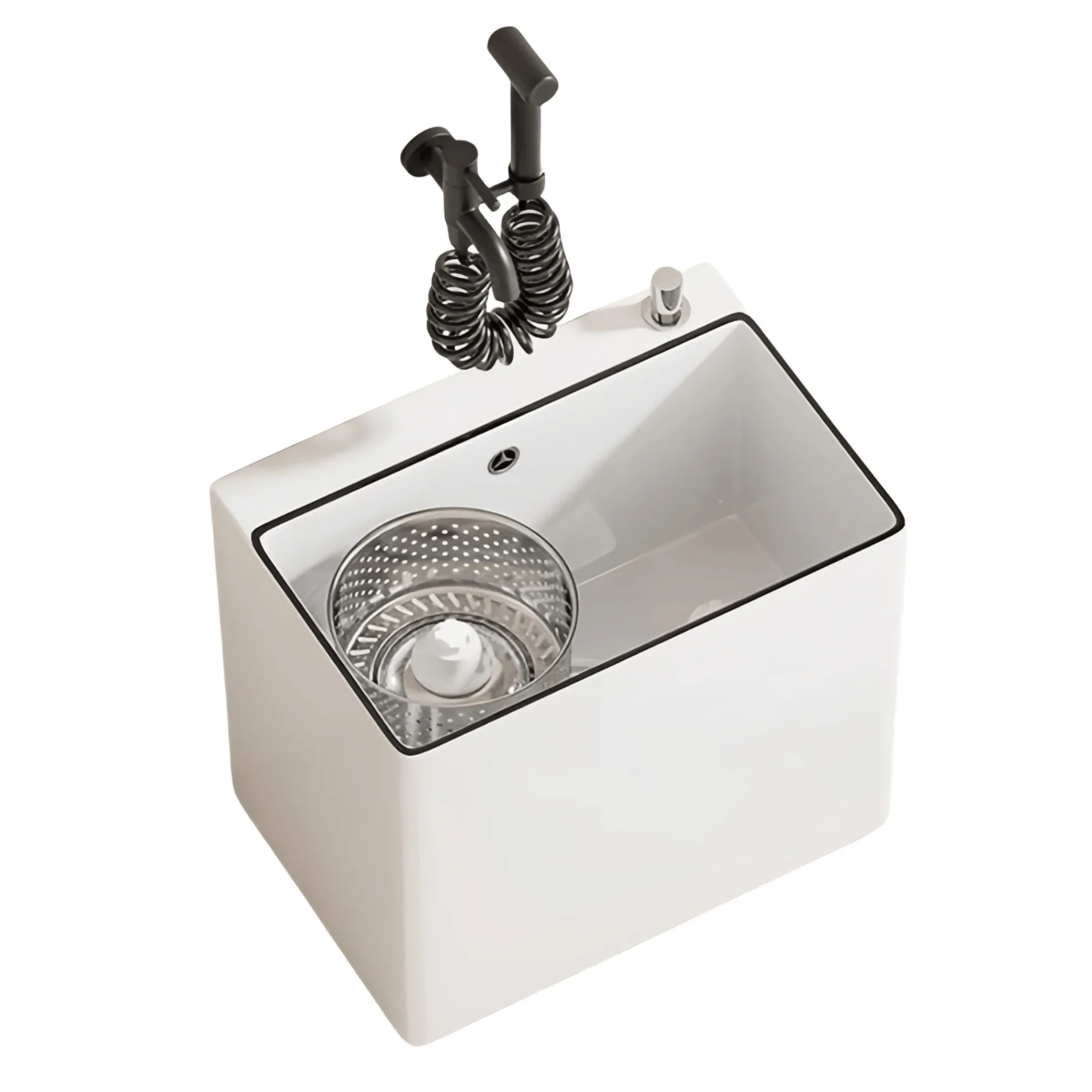 

mop pool, ceramic mop pool, floor-to-ceiling washboard, household balcony