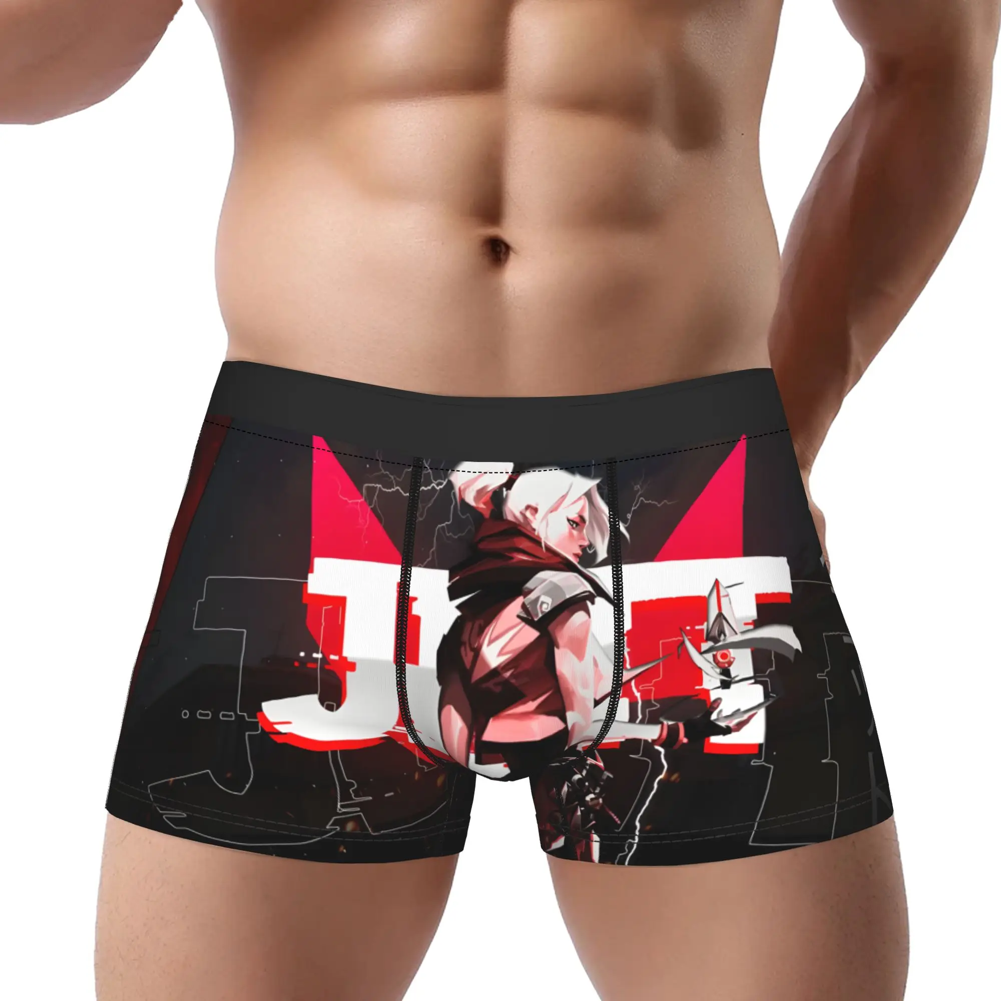 1piece Jett Wind Girl V-Valorant FPS Game Underpants Breathbale Panties Male Underwear Print Shorts