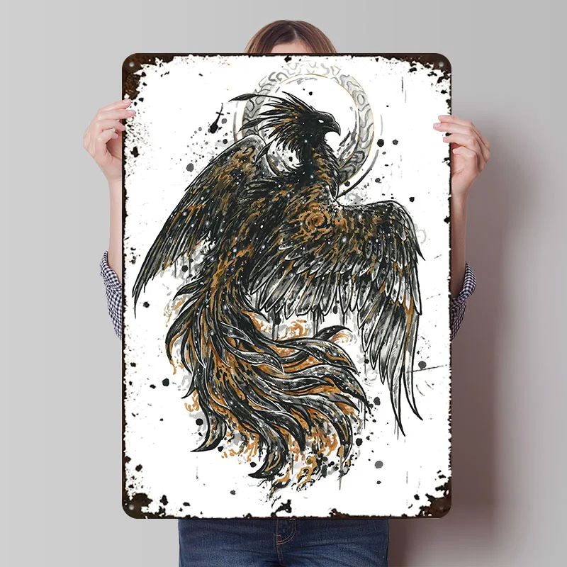 Zhuque Metal Poster Tin Signs Wall Art Bedroom Decoration Room Custom Metal Sign for Home Decoration Pictures Wall Decor Retro