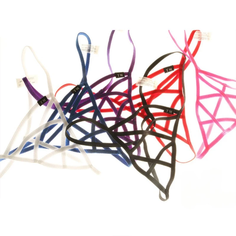 Elastic Men Low‑Rise Thong Hollow‑Out Cut‑Out Hip Sexy Fashion Intimate T‑Back Inner Panties