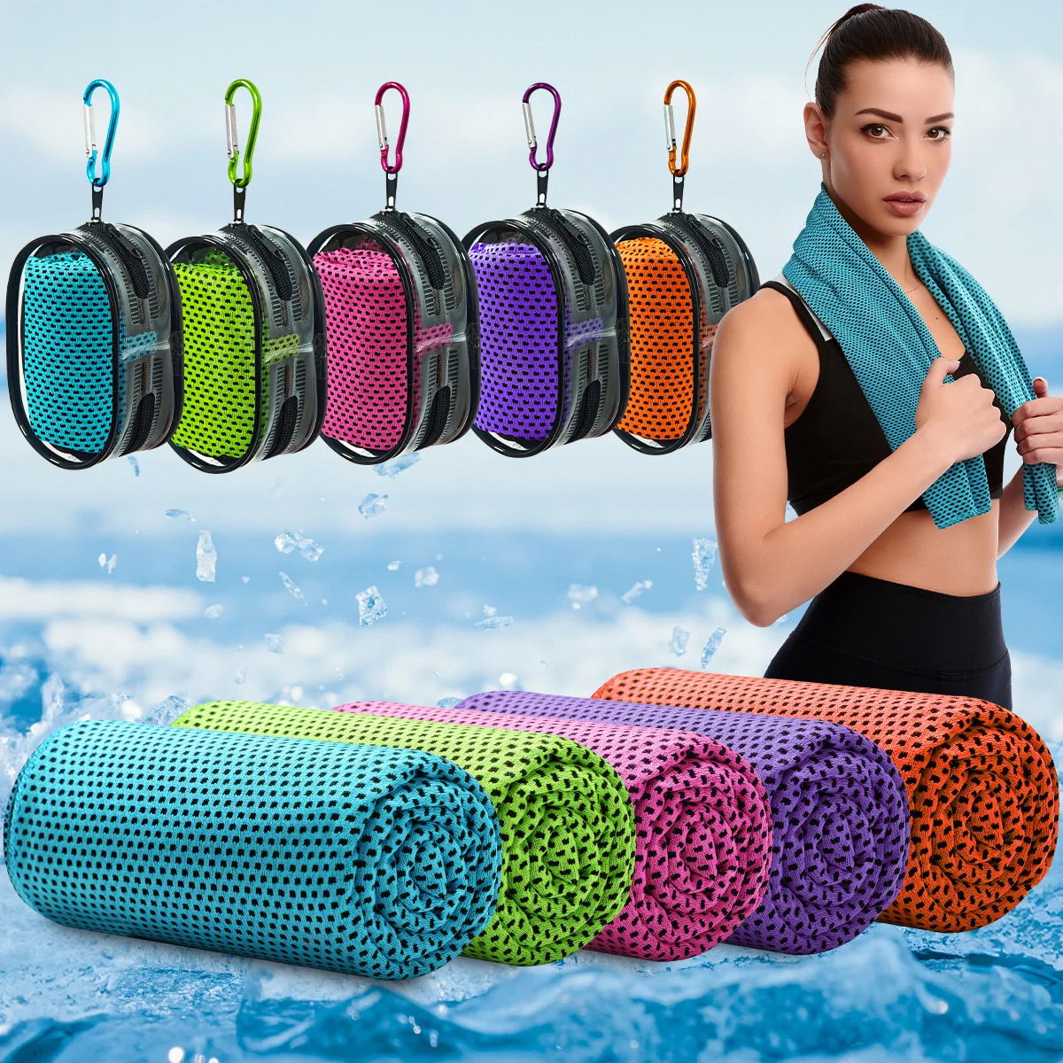 New Transparent Portable Travel Storage Bag Quick-drying Sports Towel Super Quick-drying Soft And  Gym Camping Cooling Towel
