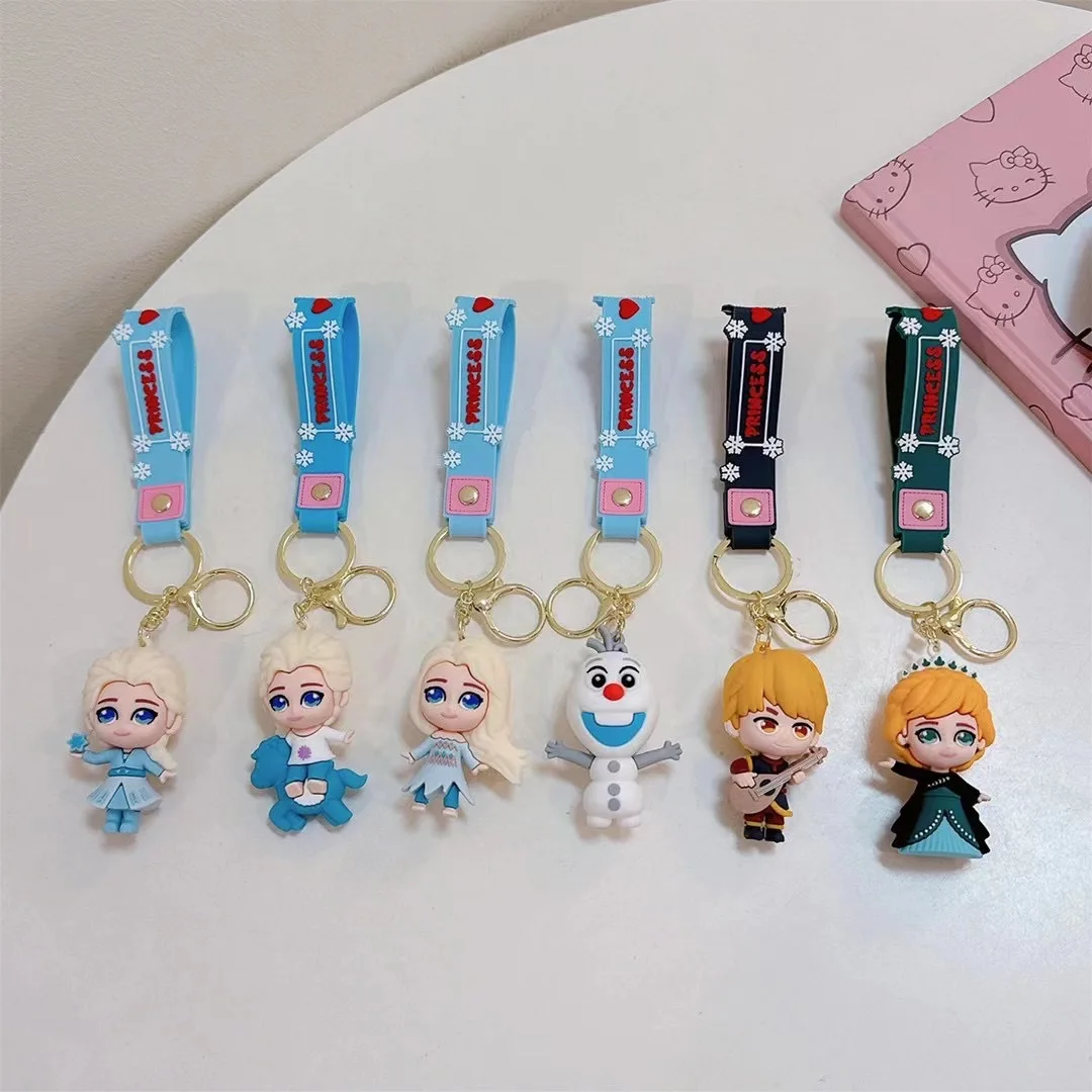 New Frozen keychain cute cartoon Princess Elsa Anna Snow Treasure book bag pendant doll machine gifts