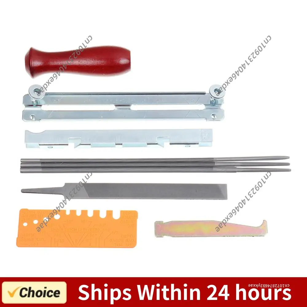 

10pcs Chainsaw Chain Sharpening Kit Tool Round Flat File Guide Bar File Sharpner Household Hand Tools with Storage Bag