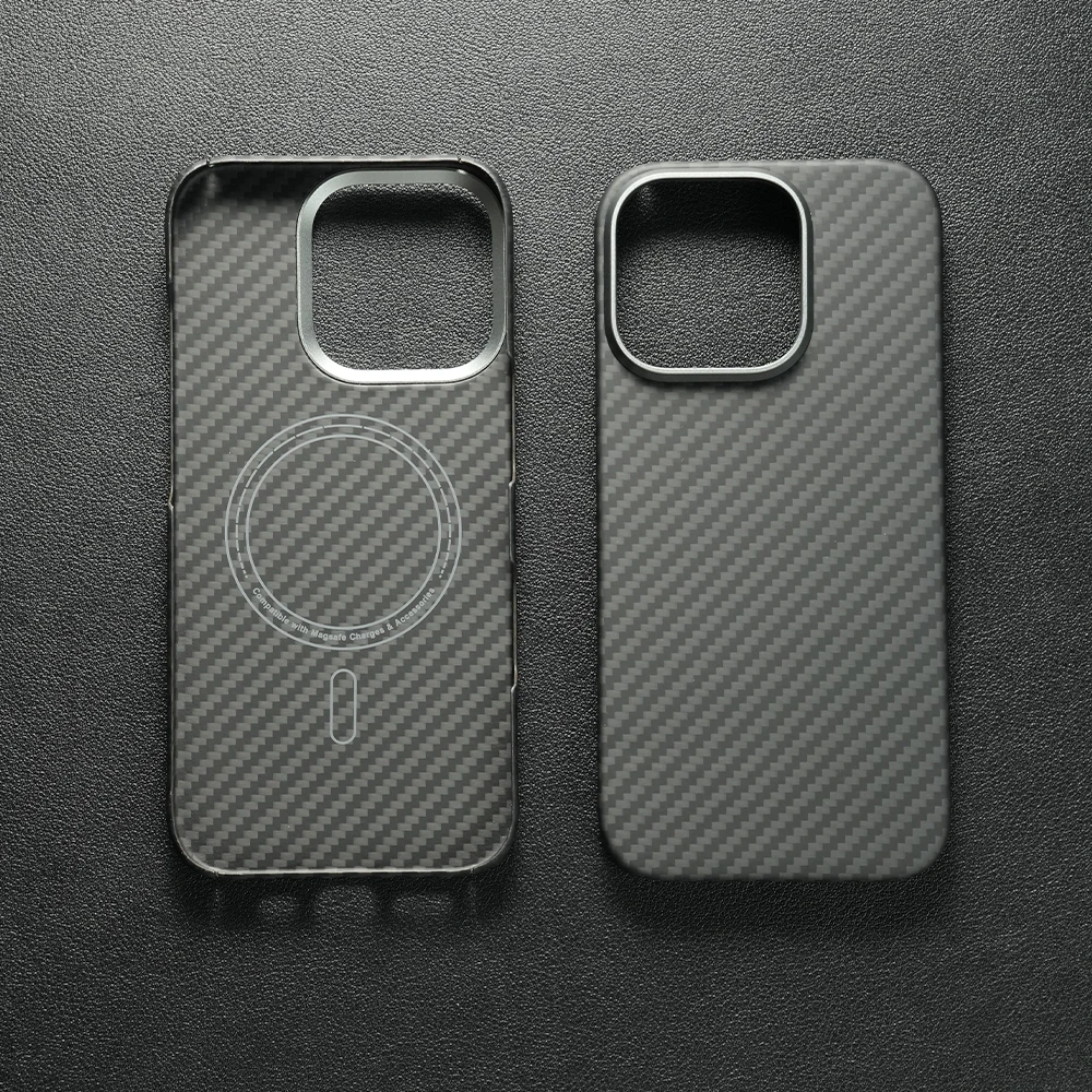 Carbon Fiber case for iPhone 16 Pro max 16 Pro Magnetic Aramid Fiber case for iPhone 16 Pro Real Carbon Fiber Cover