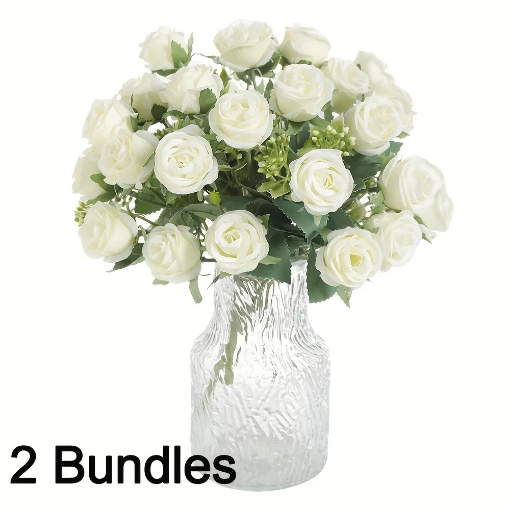 1/2 Stücke Rose Künstliche Blumen Bouquet 30 CM Seide Gefälschte Blume für Wohnkultur Hochzeit Dekoration Party Supplies Vase Ornament – Detail 13