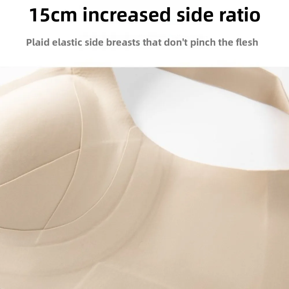 Eis Seide Große Wireless-Bh Dessous Push-Up Unterwäsche Unterwäsche für Frauen Große Größe Schlank Nahtlose Unterstützung Bh Weibliche
