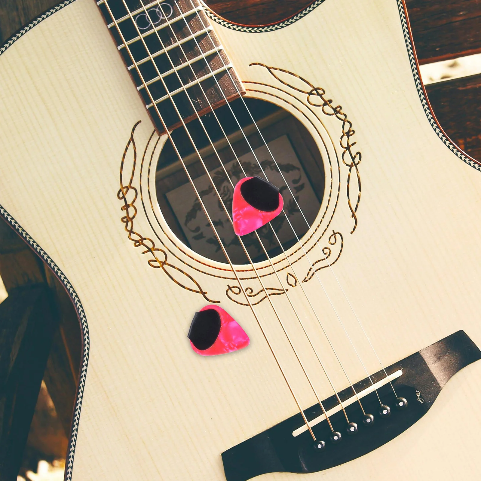 

20Pcs Eva Anti-Slip Guitar Pick Grips Self-Adhesive Surface Enhancer for Stable Playing Long-Term Use