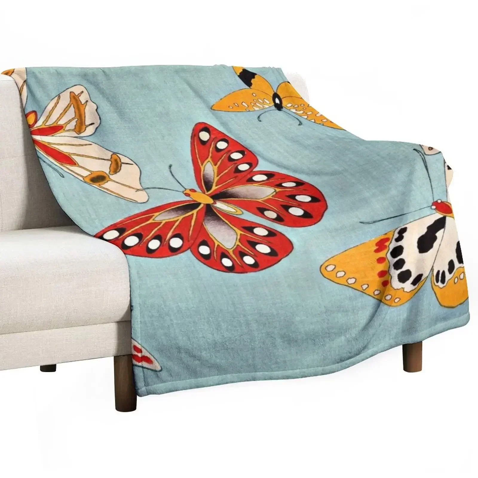 

Japanese Butterflies Throw Blanket Large Luxury Throw sofa bed warm winter Blankets