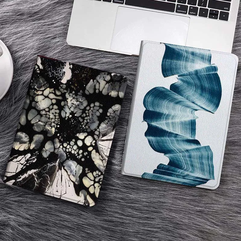 

Black White Abstract Pattern Gift Tablet Case For Samsung Tab Galaxy S6 S11 A A7 A8 A9 A11 10.1 10.4 10.5 Plus Lite