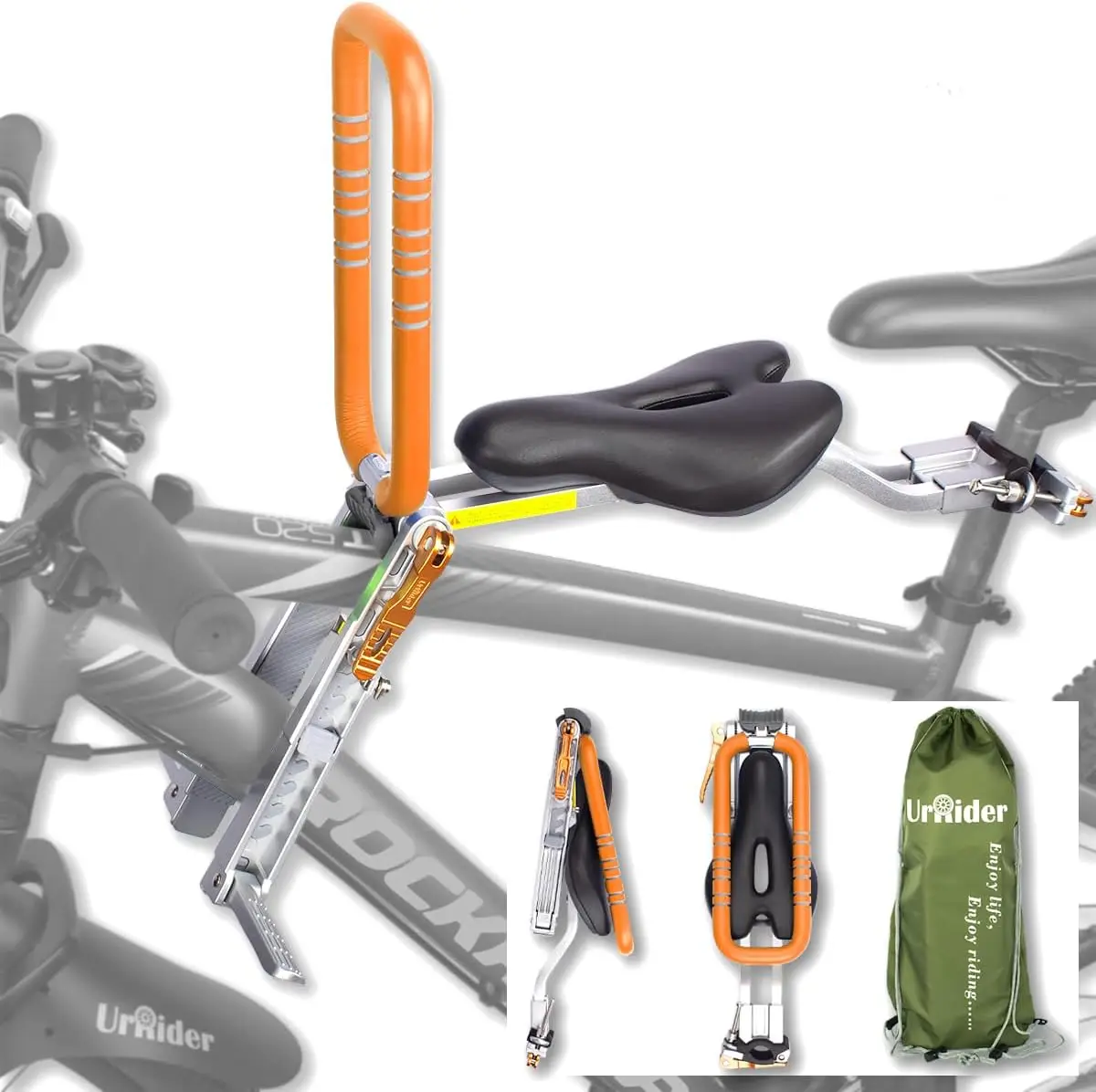 

Ultra Light Front Mount Child Bike Seat for Toddlers 2-6 Years, Tool-Free Quick-Release Fit Mountain Cruiser Folding Bikes