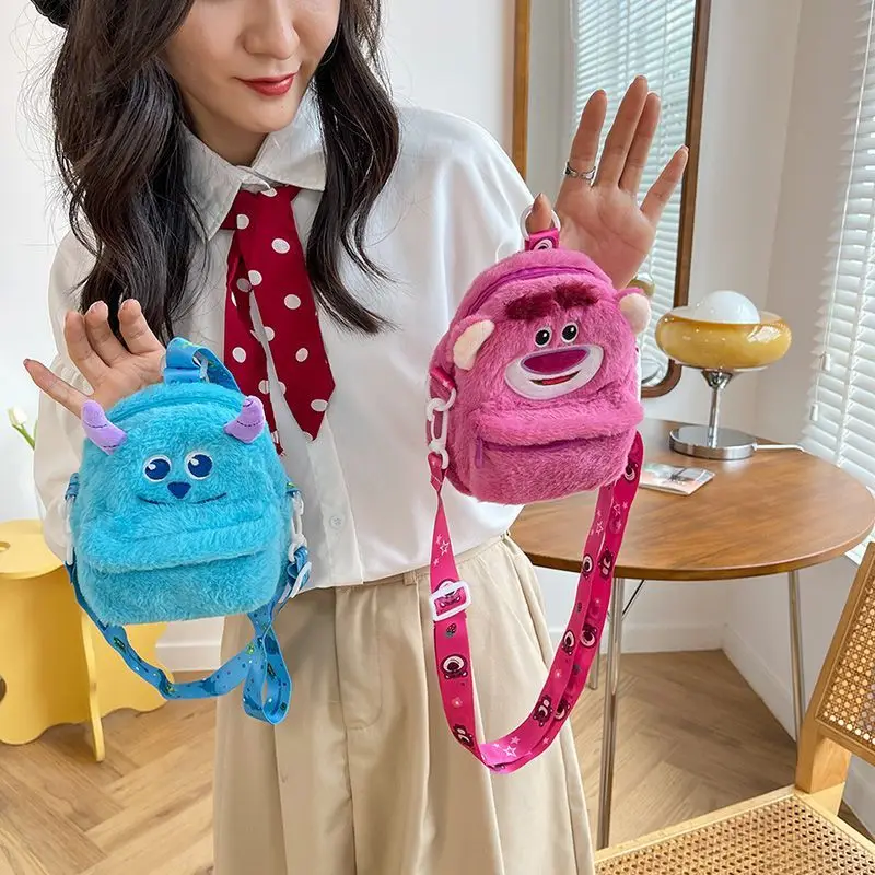 Disney Shoulder Bag for Kid Girl Cute Cartoon Mini Side Crossbody Bag Lotso Messenger Bag Portable Designer Luxury Purse