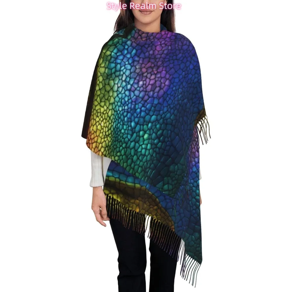 

Классический шарф из полиэстера со змеиным принтом, дышащий модный аксессуар для путешествий и повседневной носки