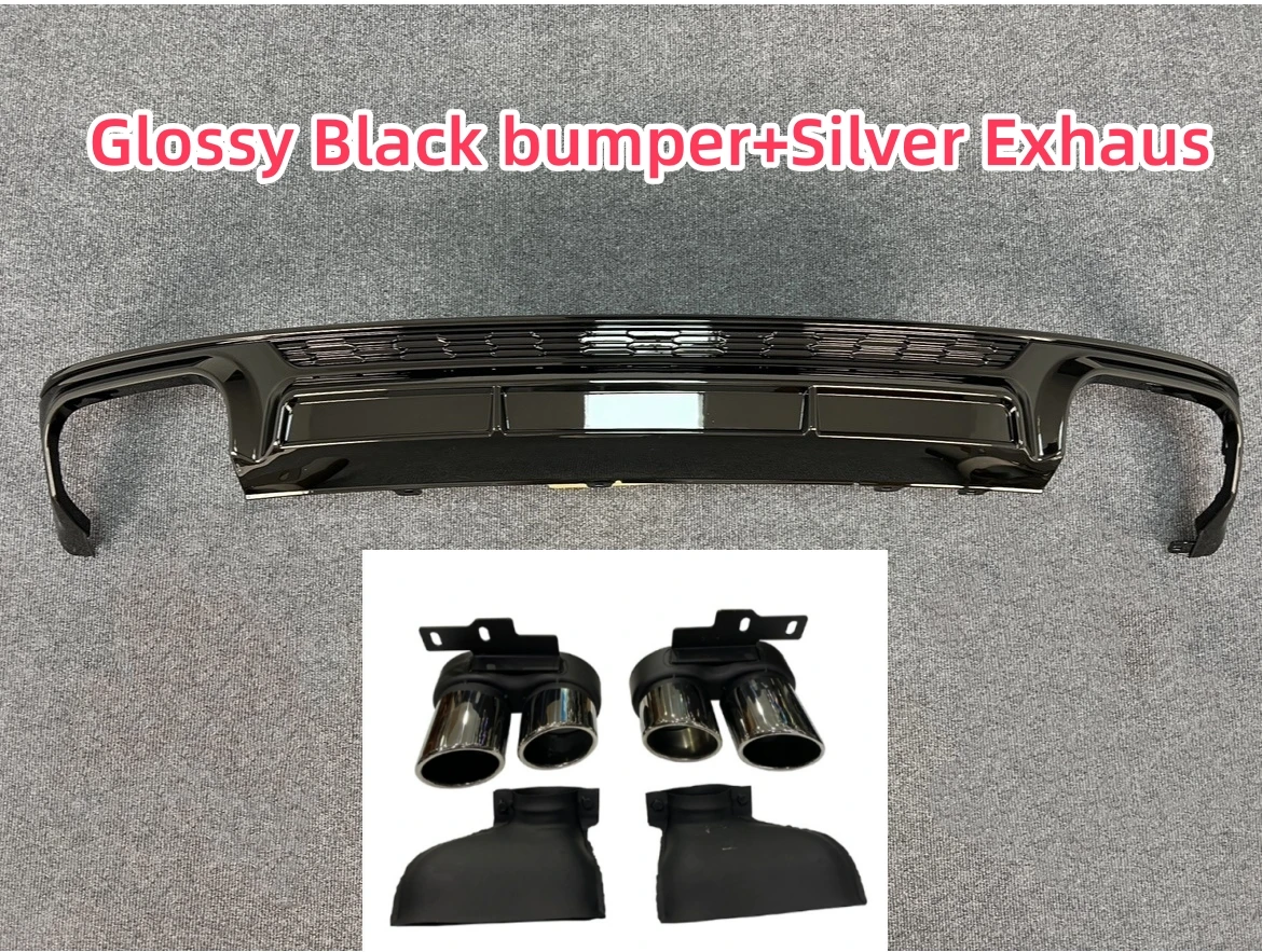 Achterbumper Diffuser Lip Voor Audi A6 S-lijn C8 S6 (Niet Voor Normen) 2019-2022 Auto Achterbumper Diffuser Lip met Uitlaat Tips