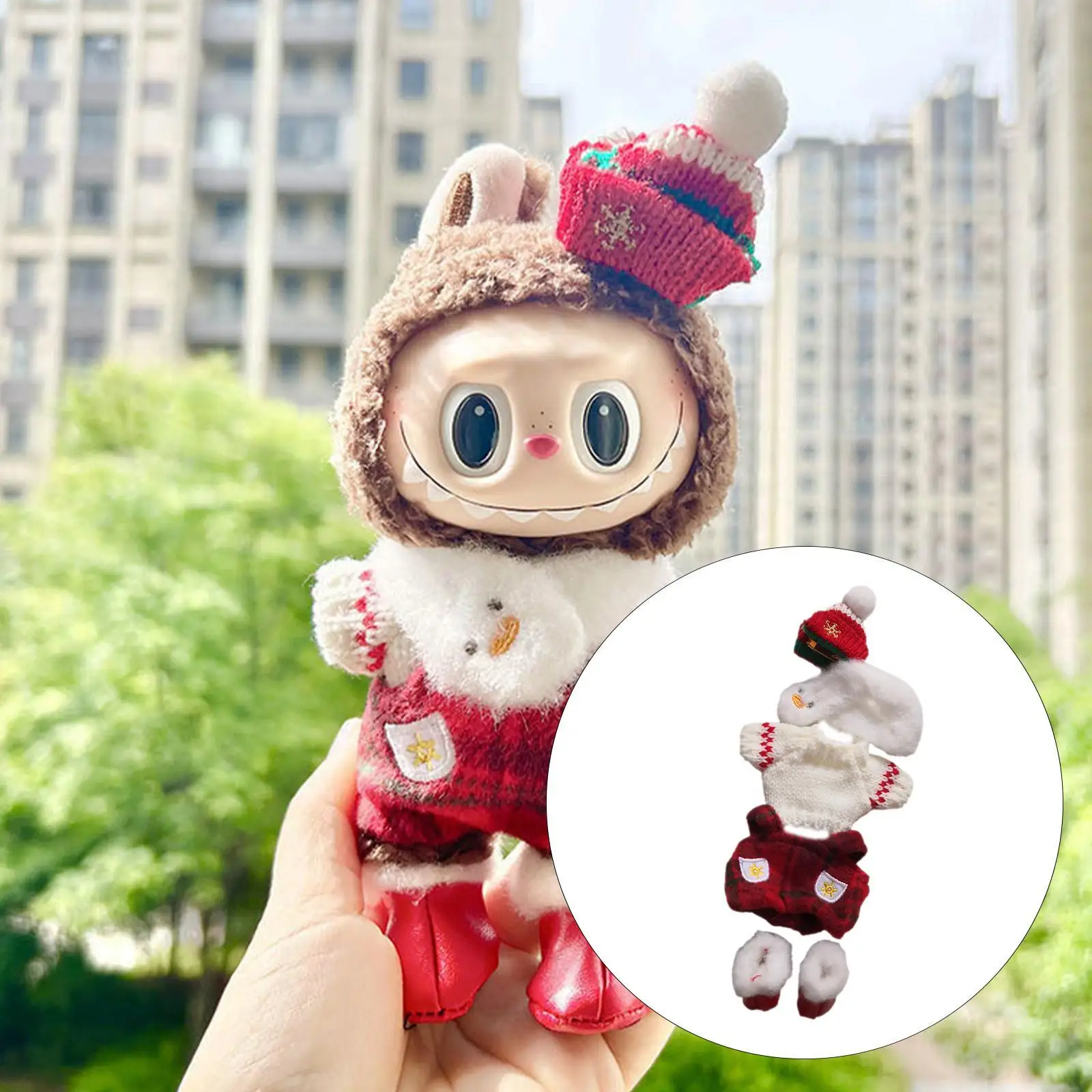 15 cm 17 cm poppenkleertjes schattige poppenkleertjes pak zacht stijlvol voor meisjes cadeau kerstset kostuum broek schoenen voor 6,69 inch pop