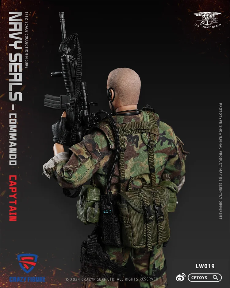 Vorverkauf verrückte Figur lw019 1/12 Skala Siegel spezielle Angriff Team-Kapitän 6 Zoll männliche Soldat Action figur Sammler modell