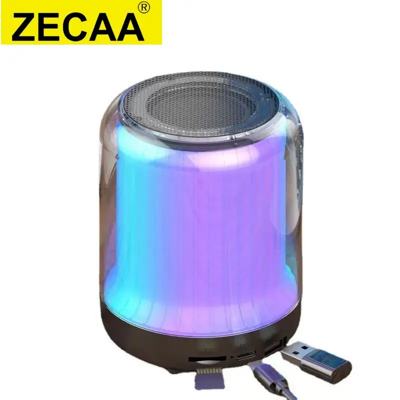

ZECAA New Portable Mini Bluetooth Speaker Wireless Bluetooth Speaker Box With Colorful RGB Light New Bluetooth Smart Led Speaker