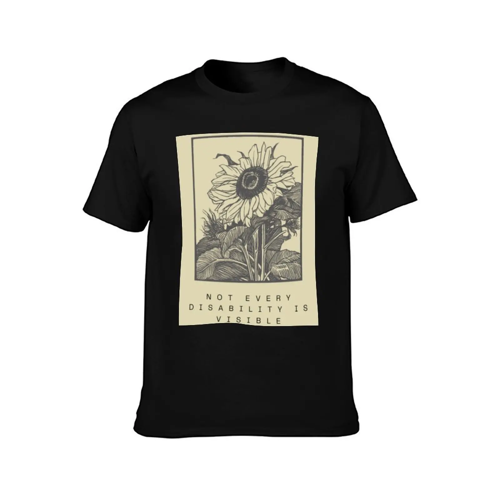 Disability Sunflower T-Shirt Breathable Sportswear for Men T-Shirt