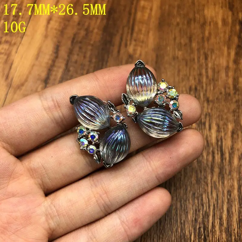 exquisite personality resh inlaid jelly  necklace fruit design ear stud earrings for women