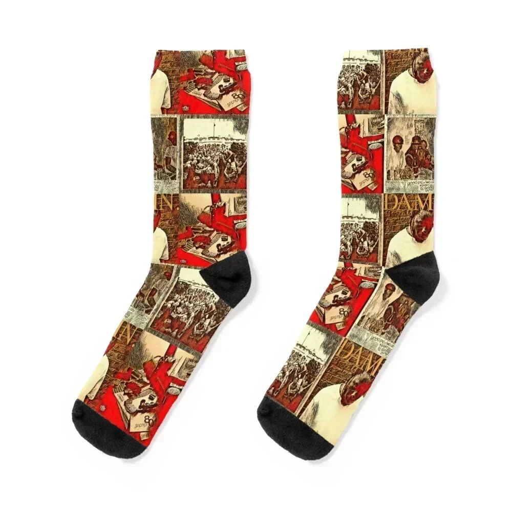 

Kendrick Lamar Album Covers Pen Art Socks christmas stocking tennis Male Socks Women's