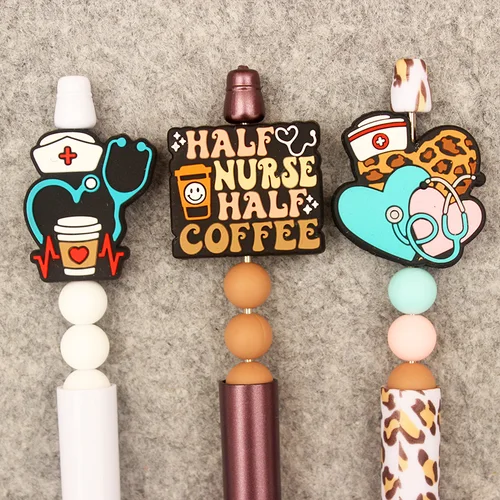 Imagen 2 del producto Bolígrafo creativo de dibujos animados para media enfermera, estilo medio café, bricolaje, escuela, Hospital, estudiante, enfermera