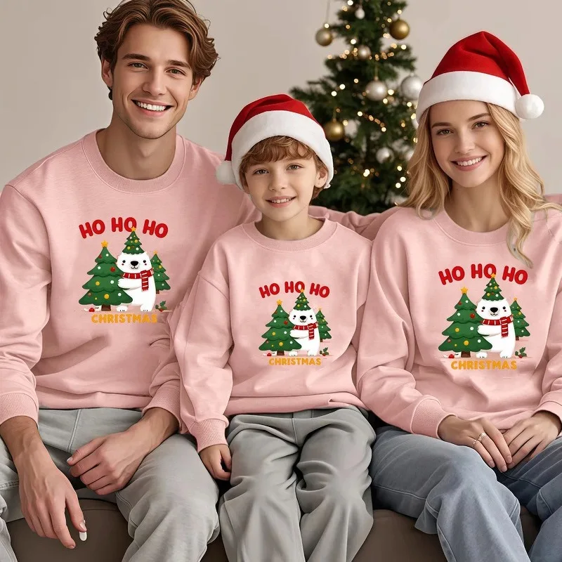 

Family Matching Christmas Sweatshirt Mother Daughter Clothes Cotton Parent Child Couple Adult Kids Family Christmas Pajamas