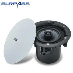 5.25 Inch Frameless Coaxial Ceiling Speaker High Quality Sound System Indoor Roof Loudspeaker with Magnetic Grill Back Cover