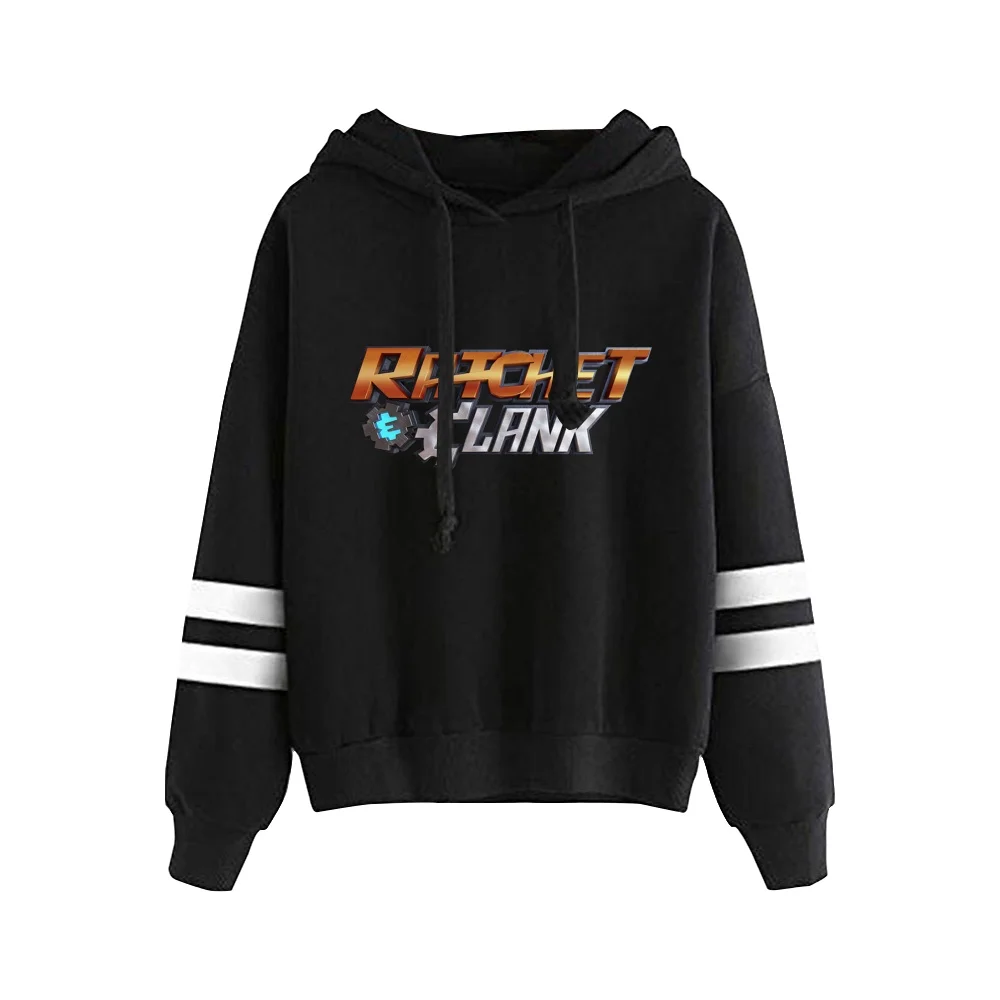 Ratchet & Clank felpa con cappuccio Unisex manica senza tasche felpa donna uomo Outwear Harajuku Streetwear Shooting Game Clothes