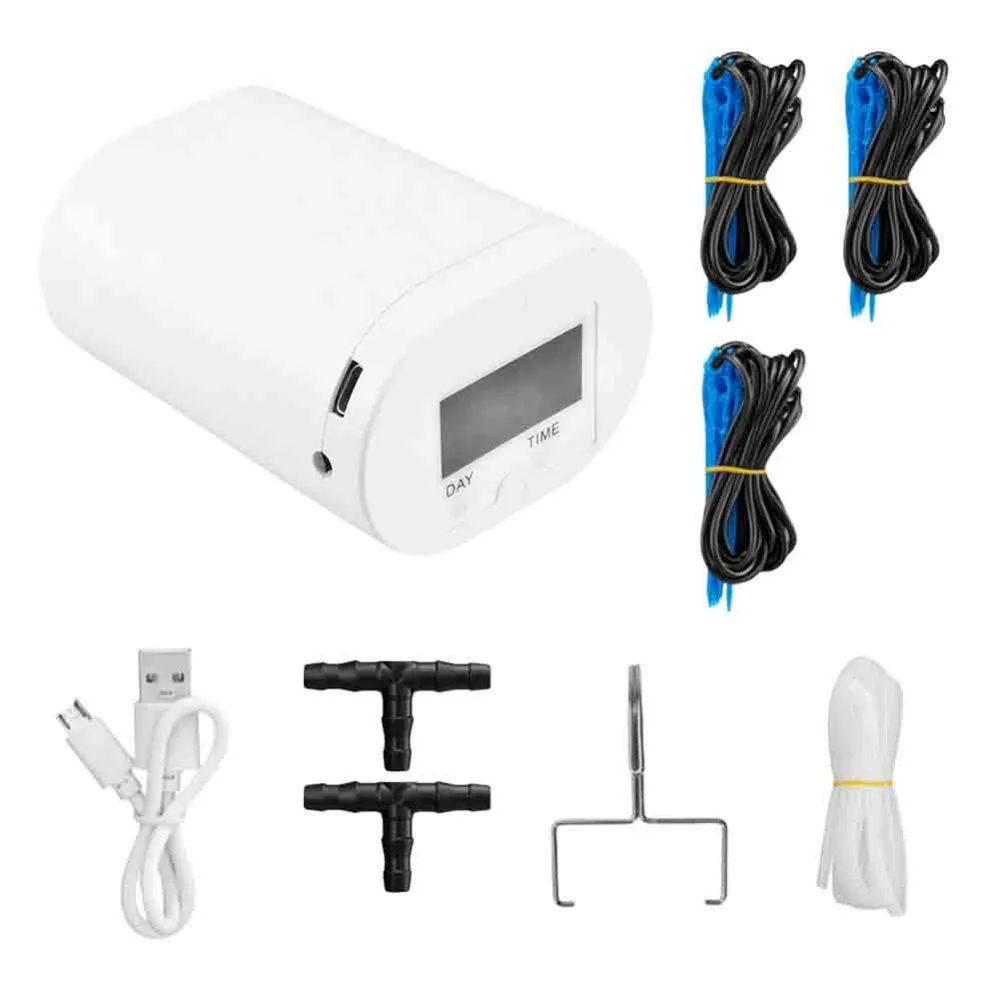 Automatic Automatic Watering Machine Adjustable Smart Drip Irrigation Device Self-Watering Multi-Head Timer Waterers Home Garden