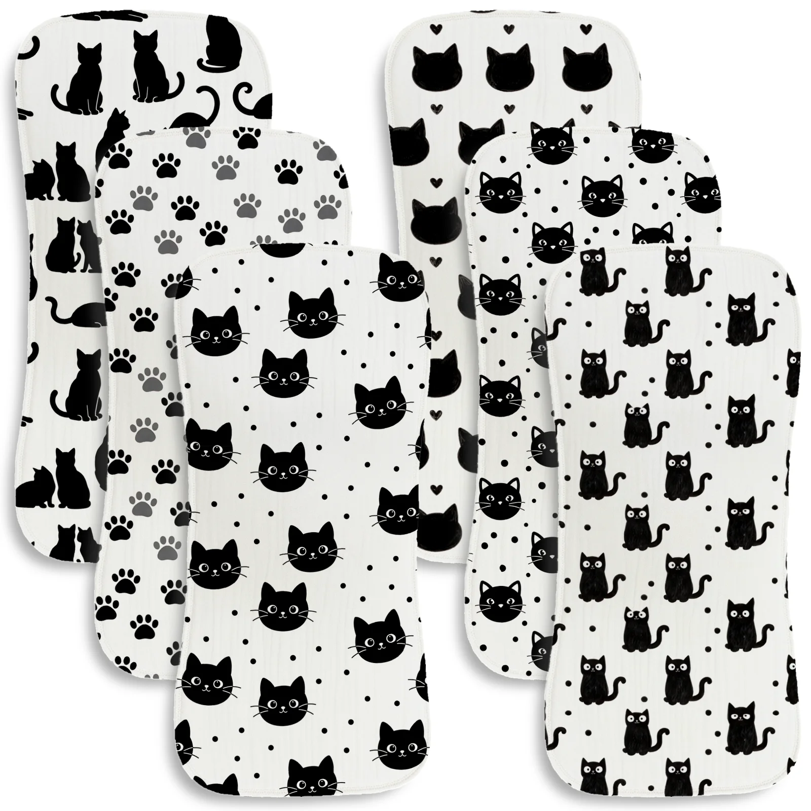 6 Piece Absorbent Gauze Burp P - Printed Bibs Pack recension och pris