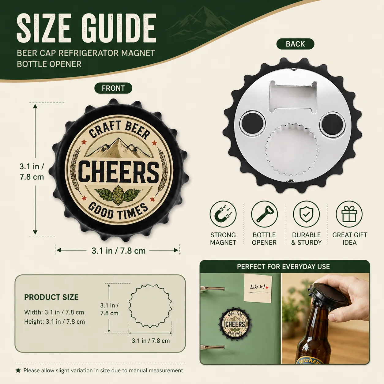 Custom Bottle Opener Magnetic - đánh giá và giá Baby Products Logo