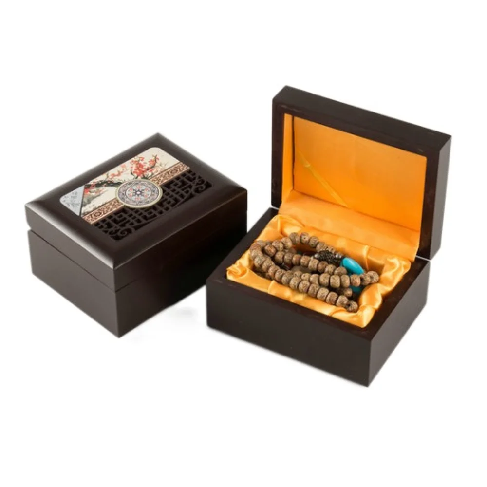

Bracelet Necklace Wooden Jewelry Box Earrings Rings Storage Jewelry Display Box Pedant Organizer Vintage Trinket Case Dust-proof