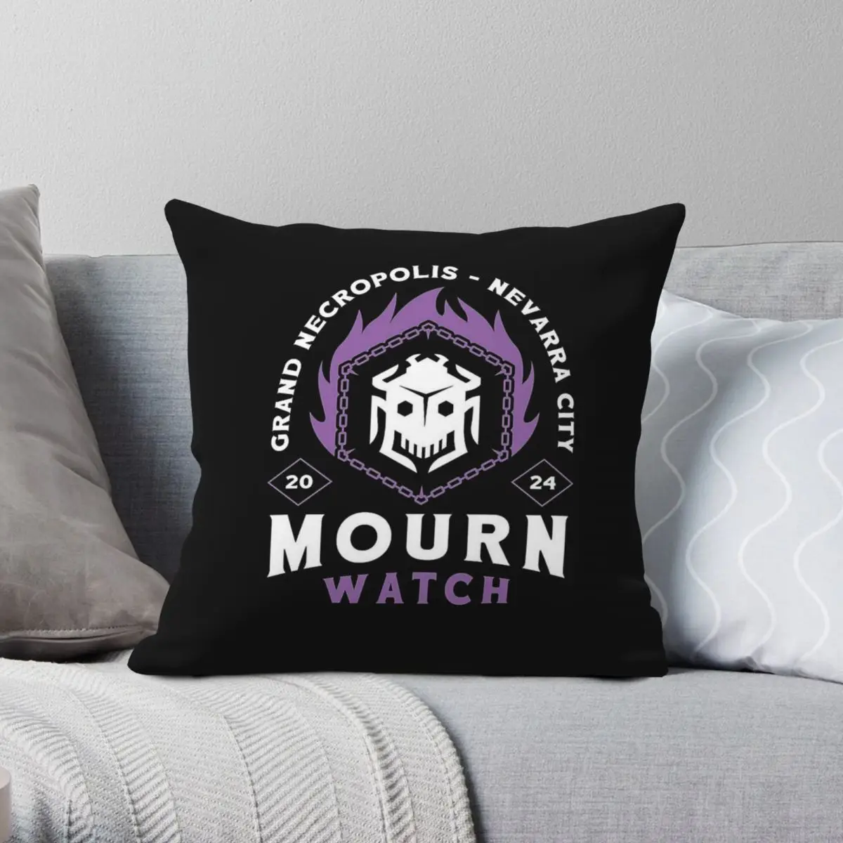 

Квадратная наволочка Mourn Watch Dragon Age, полиэстер, лен, бархатный узор, декоративная наволочка, чехол для диванной подушки