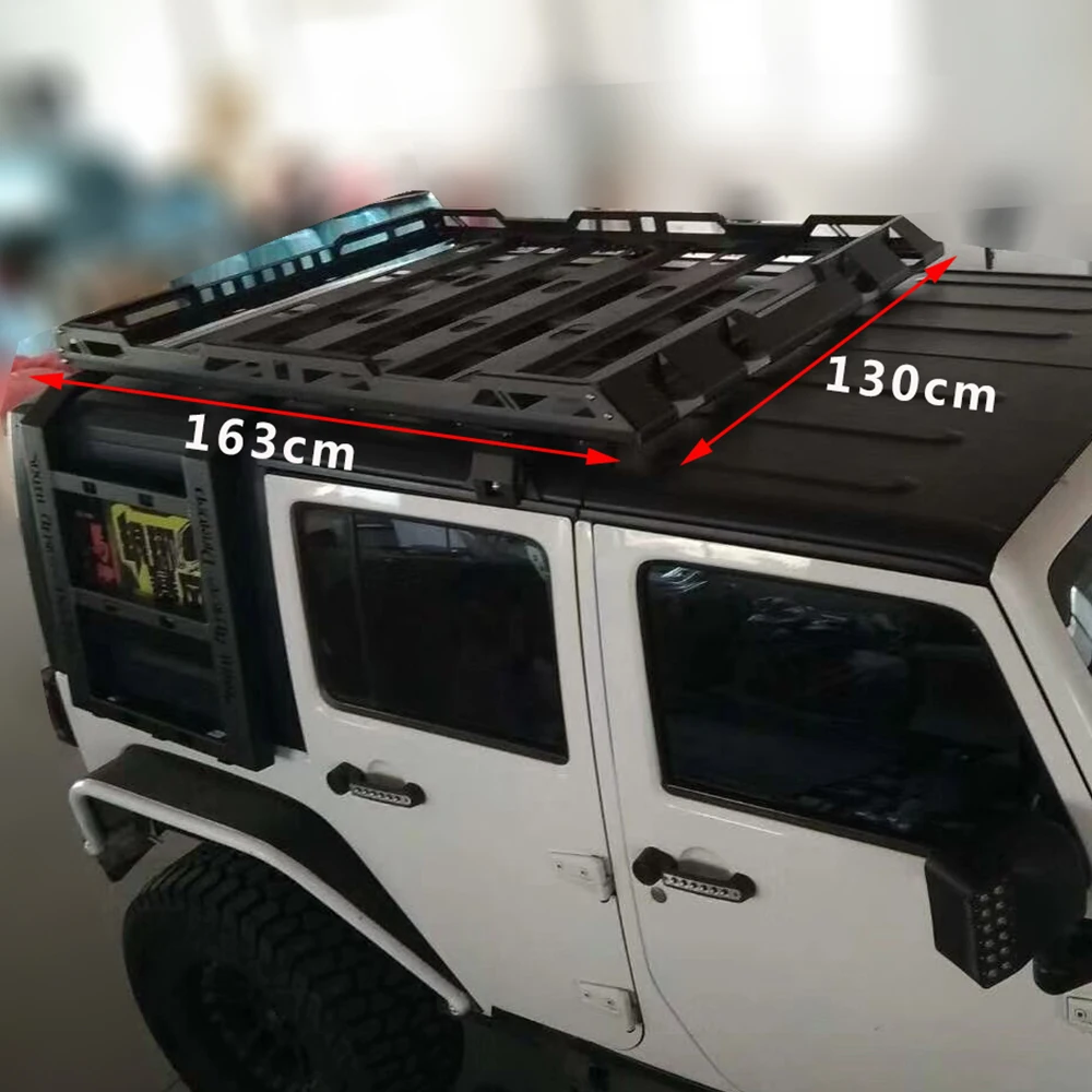 

To Russia Black Steel Roof Luggage Rack Top Bracket Holder Carrier For Jeep Wrangler JK 2007-2017 J376