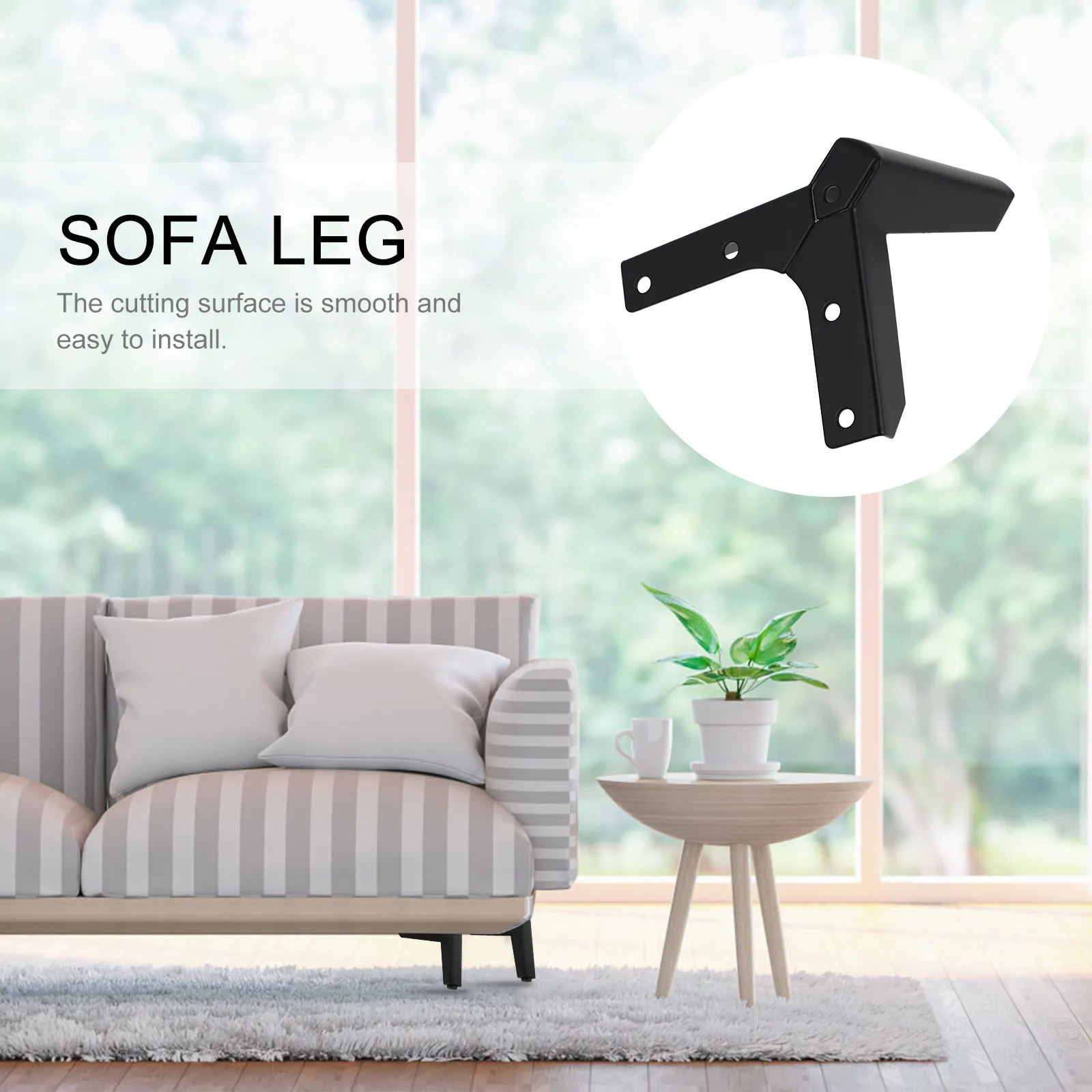 4Pcs Aircraft Style Metal Furniture Legs Iron Cabinet Sofa Table Desk Support Feet Heavy Duty Sturdy Easy Install Smooth Cutting