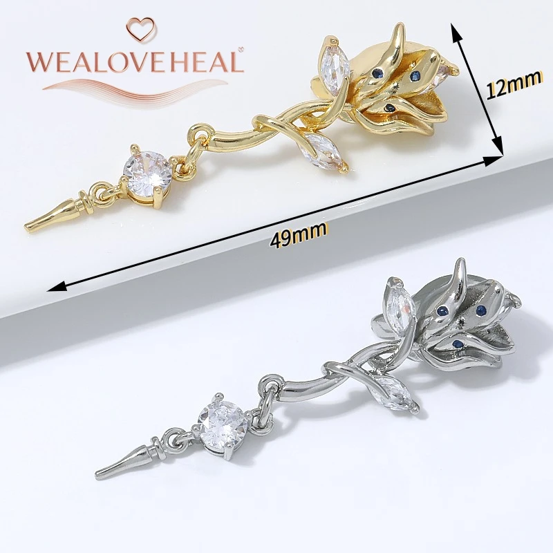 18K vergoldeter Messing-Rosenblüten-Verschluss mit Mikro-Pavé-Zirkonia für DIY-Perlenarmband- und Halsketten-Schmuckherstellungszubehör – Detail 16