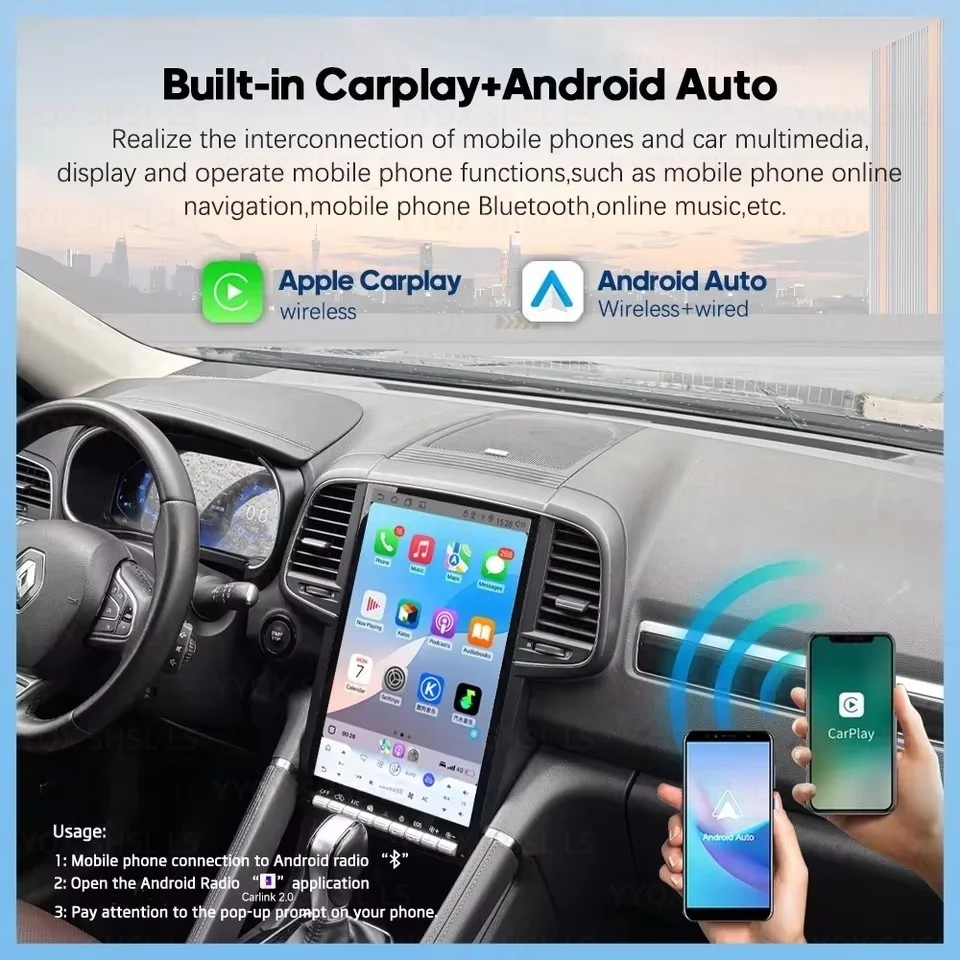 Android 14.5" For Renault Koleos Megane 4 Samsung SM6 Talisman 2016-2021 Carplay Multimedia Video Player Bluetooth GPS 4G FM view 4