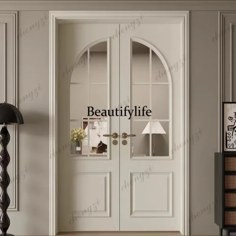 F181 Customization Factory Best-selling Room Door Oak Solid Wood Door Sound Insulation Waterproof Wood Door For House.