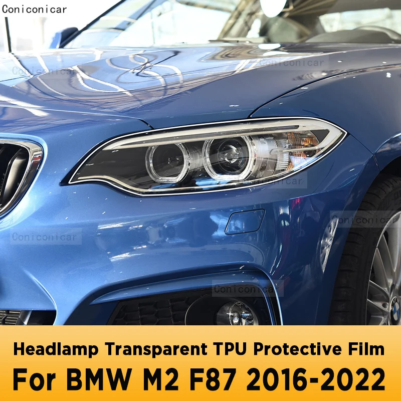 

Для BMW M2 F87 2016-2022 автомобильная внешняя фара против царапин передняя лампа прозрачная защитная пленка из ТПУ аксессуары наклейка