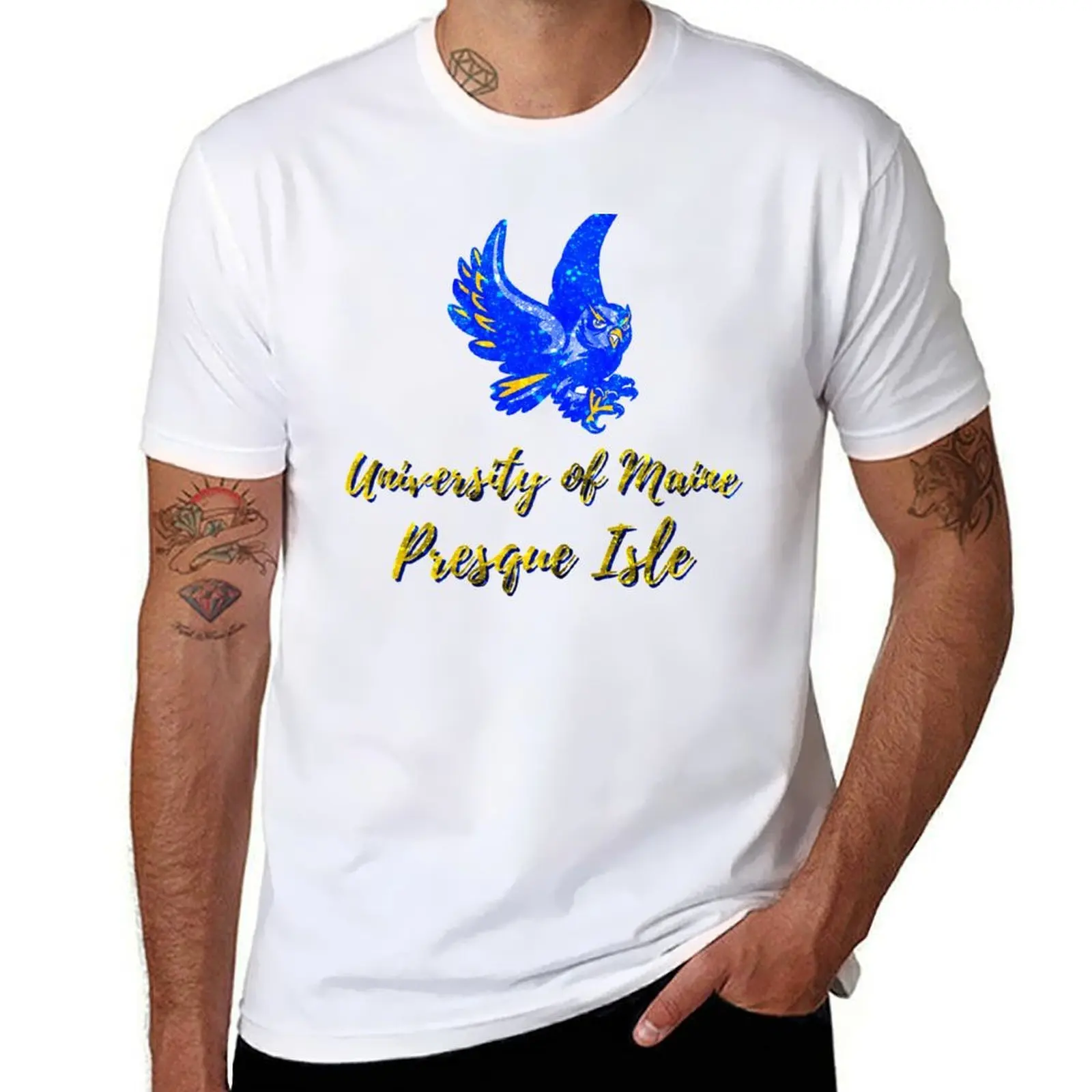 

Glitter University of Maine Presque Isle (1) T-Shirt funny t shirts man t shirt men 100% cotton luxury brand T-Shirt